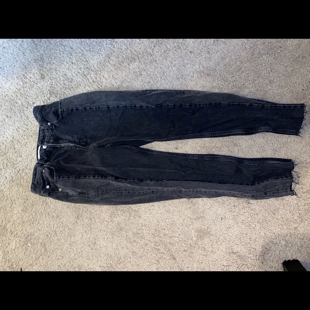 2 tone A&F mom jeans
